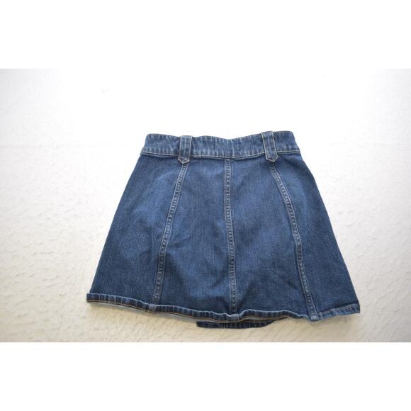 Madewell Denim Jean Skirt Stretch Blue Front Pocket Button Fly Womens Size 2 - Picture 3 of 3